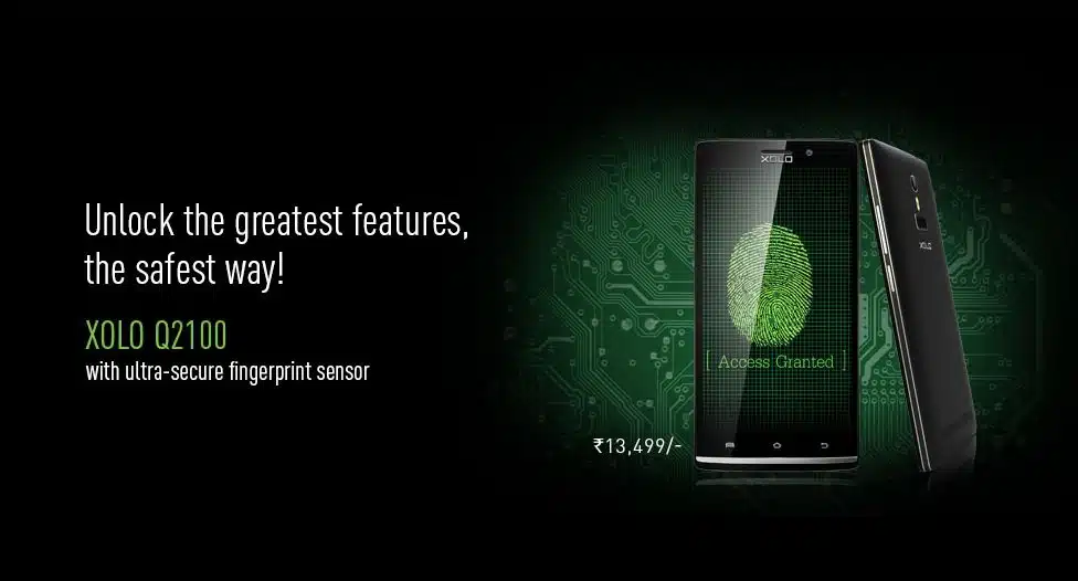 Xolo Q2100 with built-in fingerprint sensor unveiled in India for Rs. 13,499