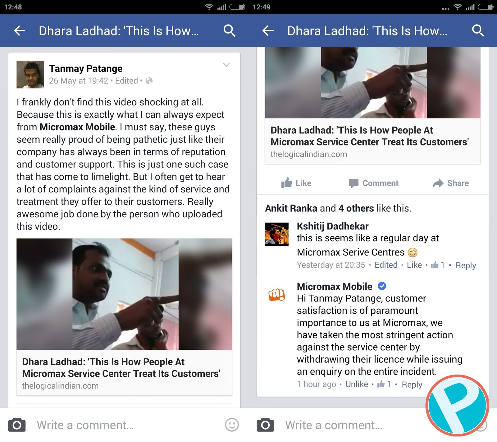 Dhara Ladhad: ‘This Is How People At Micromax Service Center Treat Its Customers’