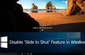 Disable Slide to Shutdown Feature in Windows