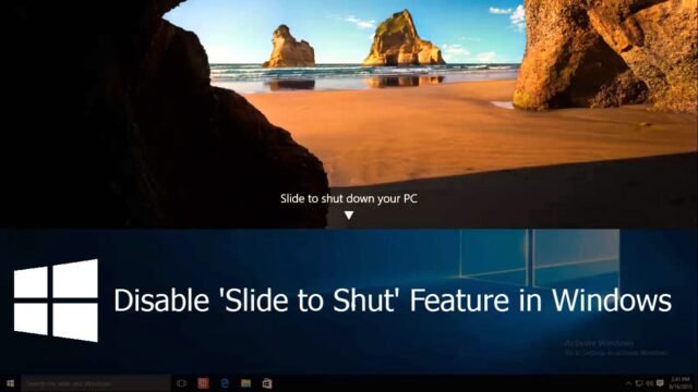 Disable Slide to Shutdown Feature in Windows