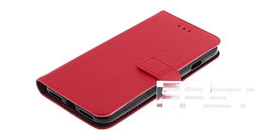 Leather Flip open Protective Case Cover for iPhone 7 Style A Red