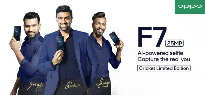 Oppo F7 Black Diamond Cricket