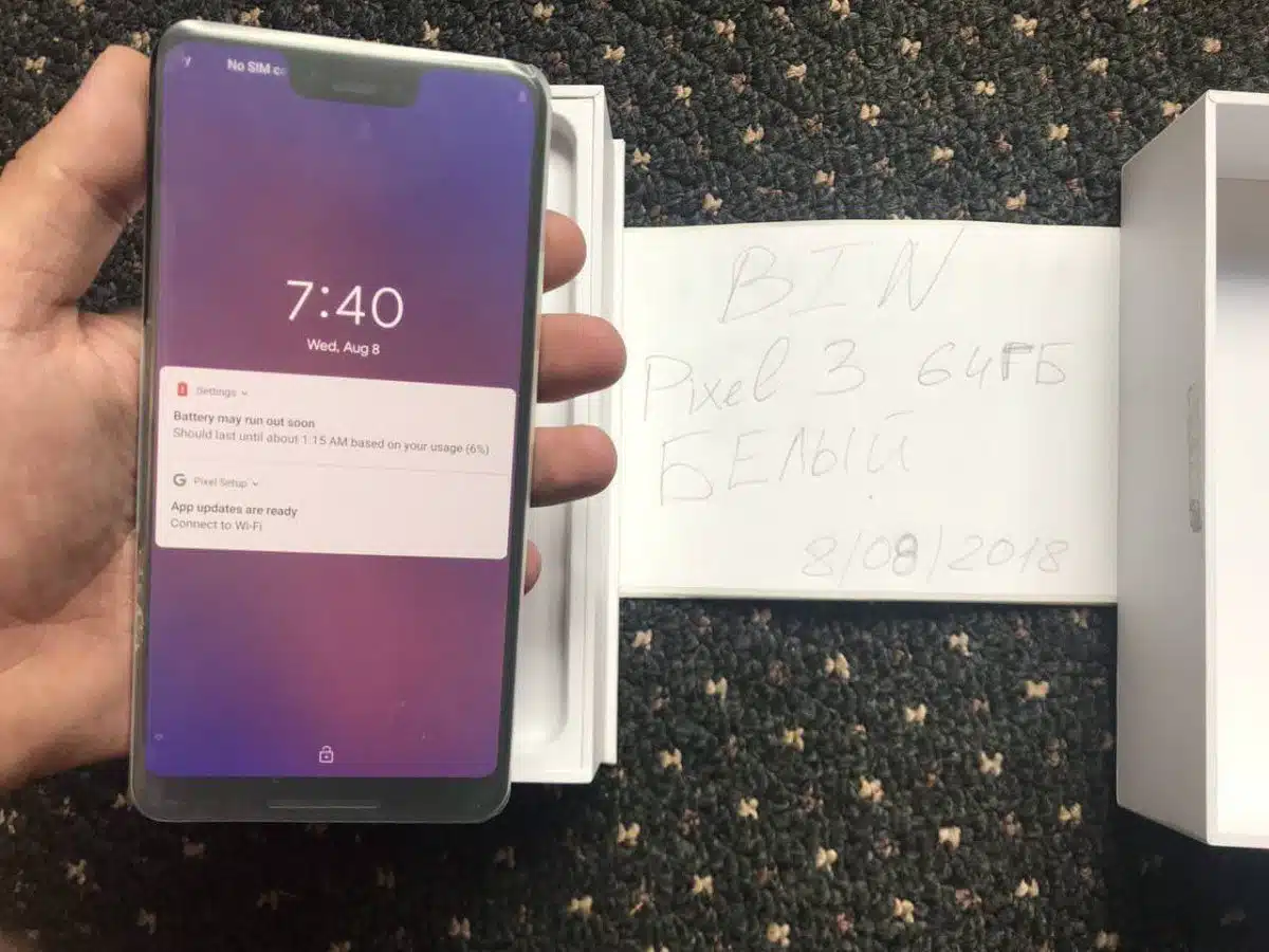 pixel 3 xl white unboxing leak 2