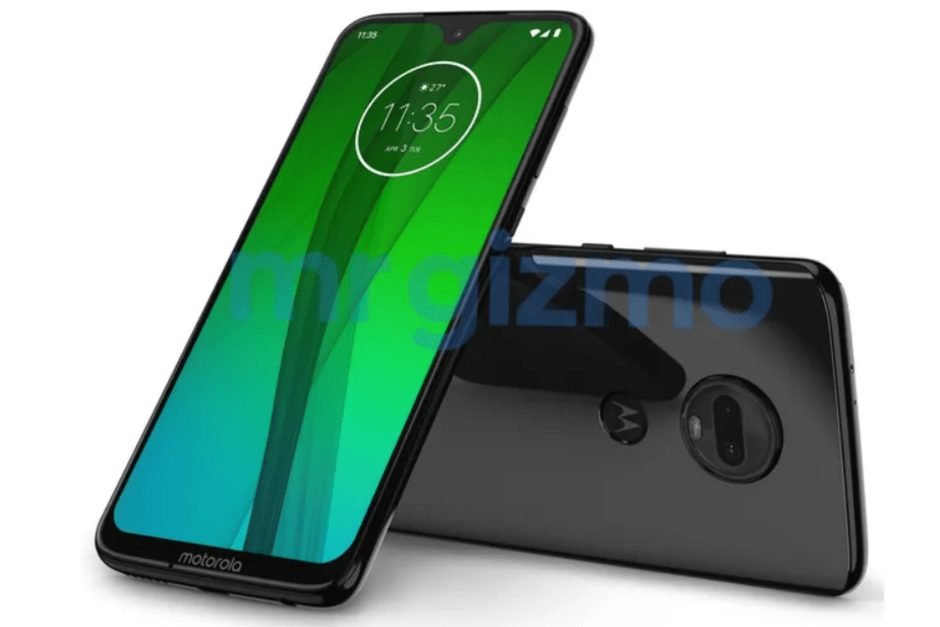 Leaked Moto G7 press render showcases waterdrop notch and dual cameras