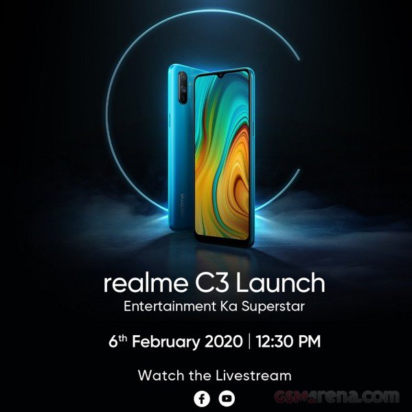 Realme announces the launch of its budget C3 phone on Feb 6 in India