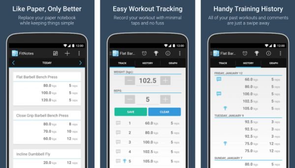 FitNotes- Best Fitness Apps for Android