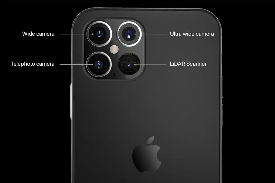 iPhone 12 LiDAR scanner camera