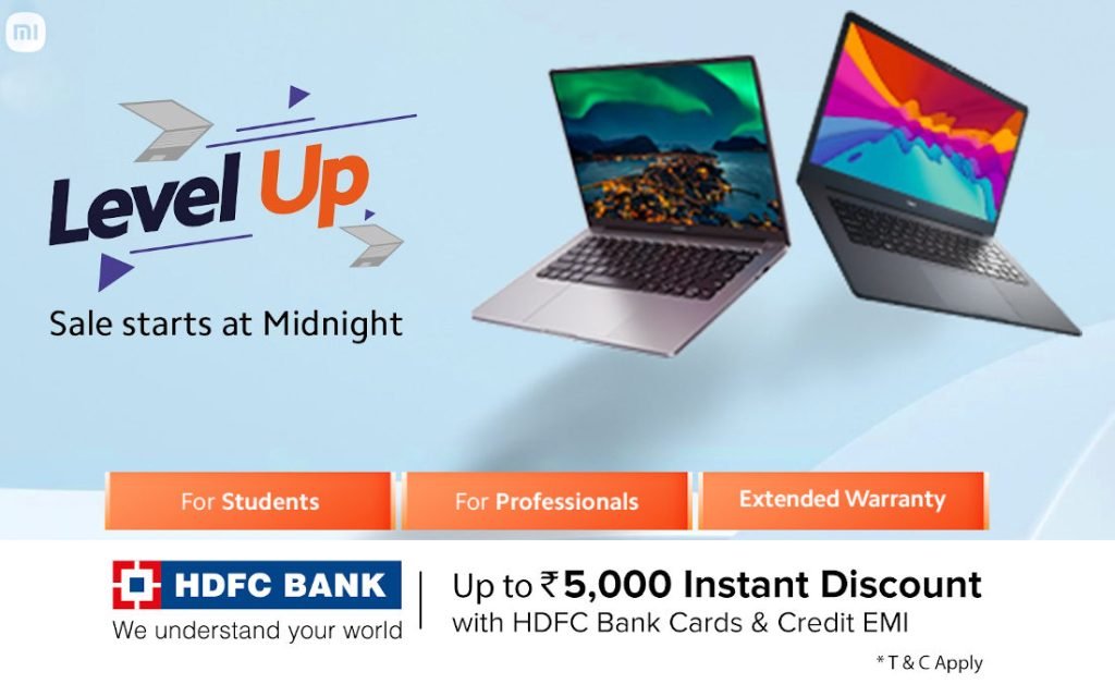 Xiaomi India announces the Level Up sale with attractive offers on Xiaomi and Redmi Laptops