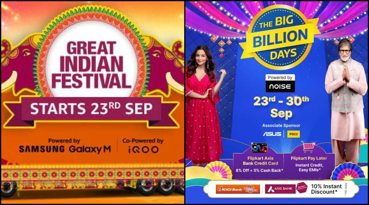 Flipkart Big Billion Sale and Amazon Great Indian Festive Sale offers and discounts