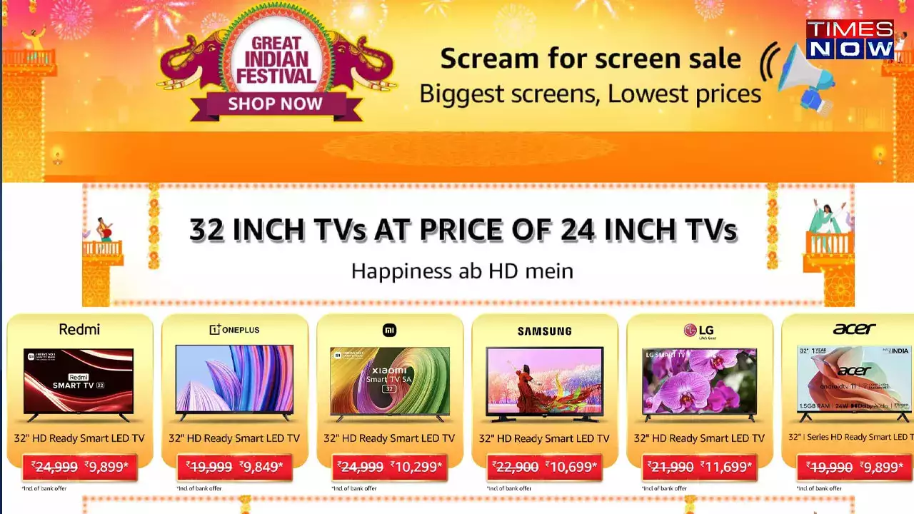 The Amazon Great Indian Festival 2022 brings ‘Scream for Screen offers for all televisions across screen sizes