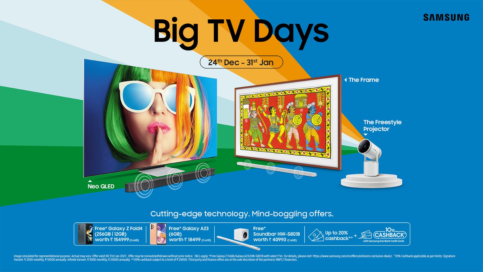 Get Big on Entertainment this New Year With Samsung ‘Big TV Days’; Enjoy Never Before Offers, Assured Gifts, Cashback & More