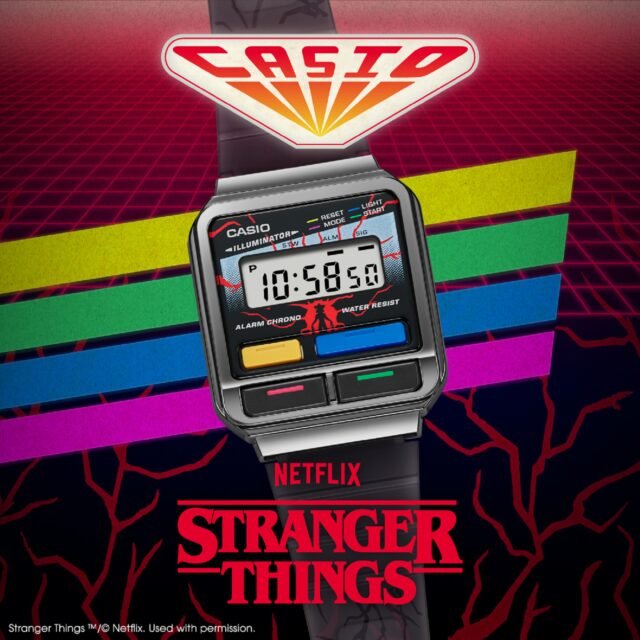 Casio to Release Digital Watch Collaboration featuring Netflix Series, Stranger Things Colorful Pop Design Reminiscent of the 1980s