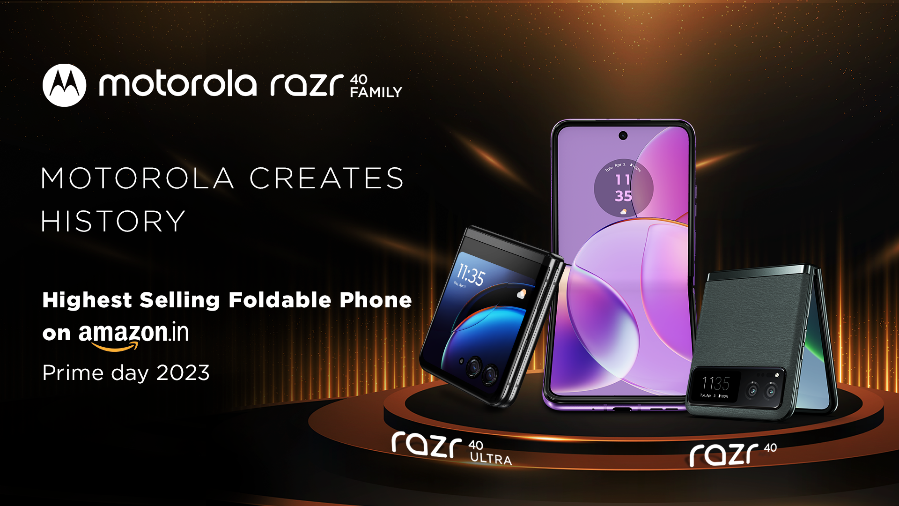 Motorola creates history – becomes the highest-selling smartphone brand in the foldable category with its razr franchise, during the Amazon prime day sale 2023
