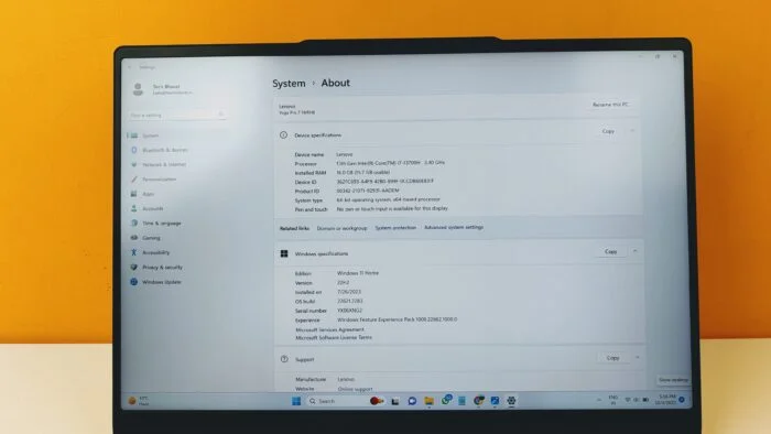 Lenovo Yoga Pro 7 laptop Review