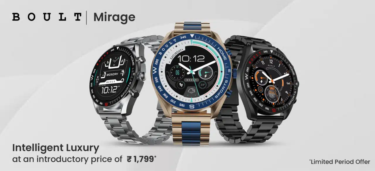 BOULT Launches New Mirage Smartwatch with Multiple Features 2 BOULT Launches New Mirage Smartwatch with Multiple Features