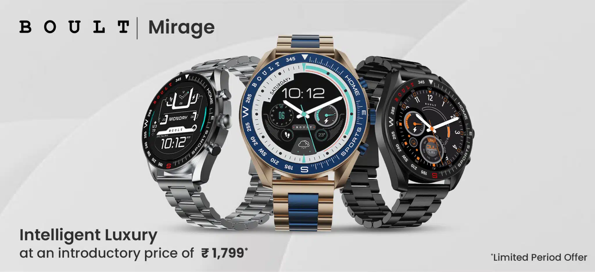 BOULT Launches New Mirage Smartwatch with Multiple Features 1 BOULT Launches New Mirage Smartwatch with Multiple Features