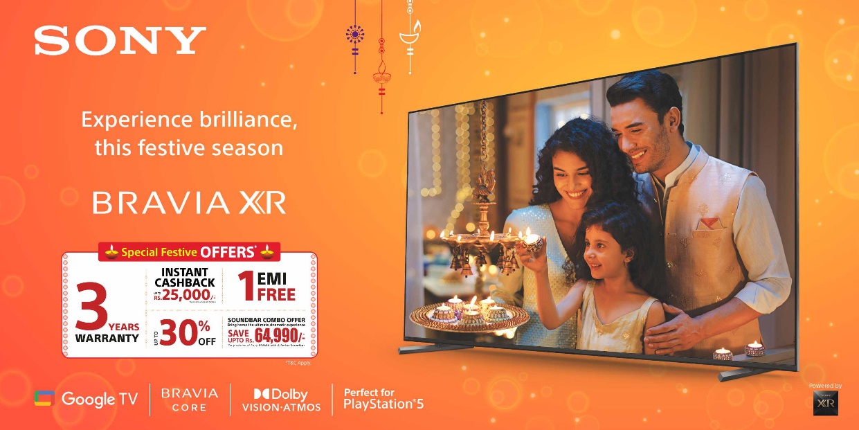 Sony India Unveils Diwali Offers Across Electronics Range