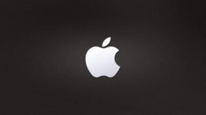 Apple Logo Black Background Wallpaper
