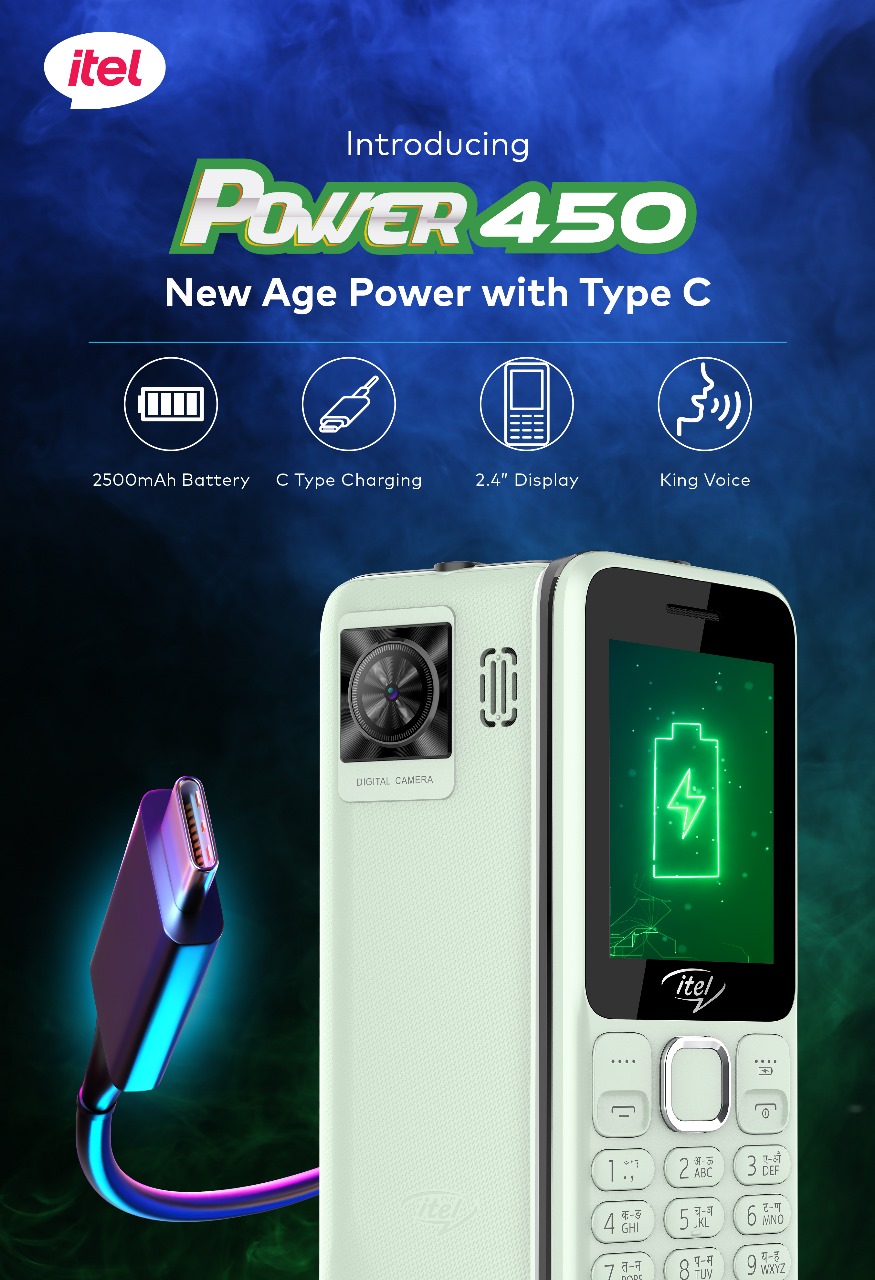 itel Power 450: India's First Keypad Phone with Type-C Charging 2 itel Power 450 India's First Keypad Phone with Type-C Charging