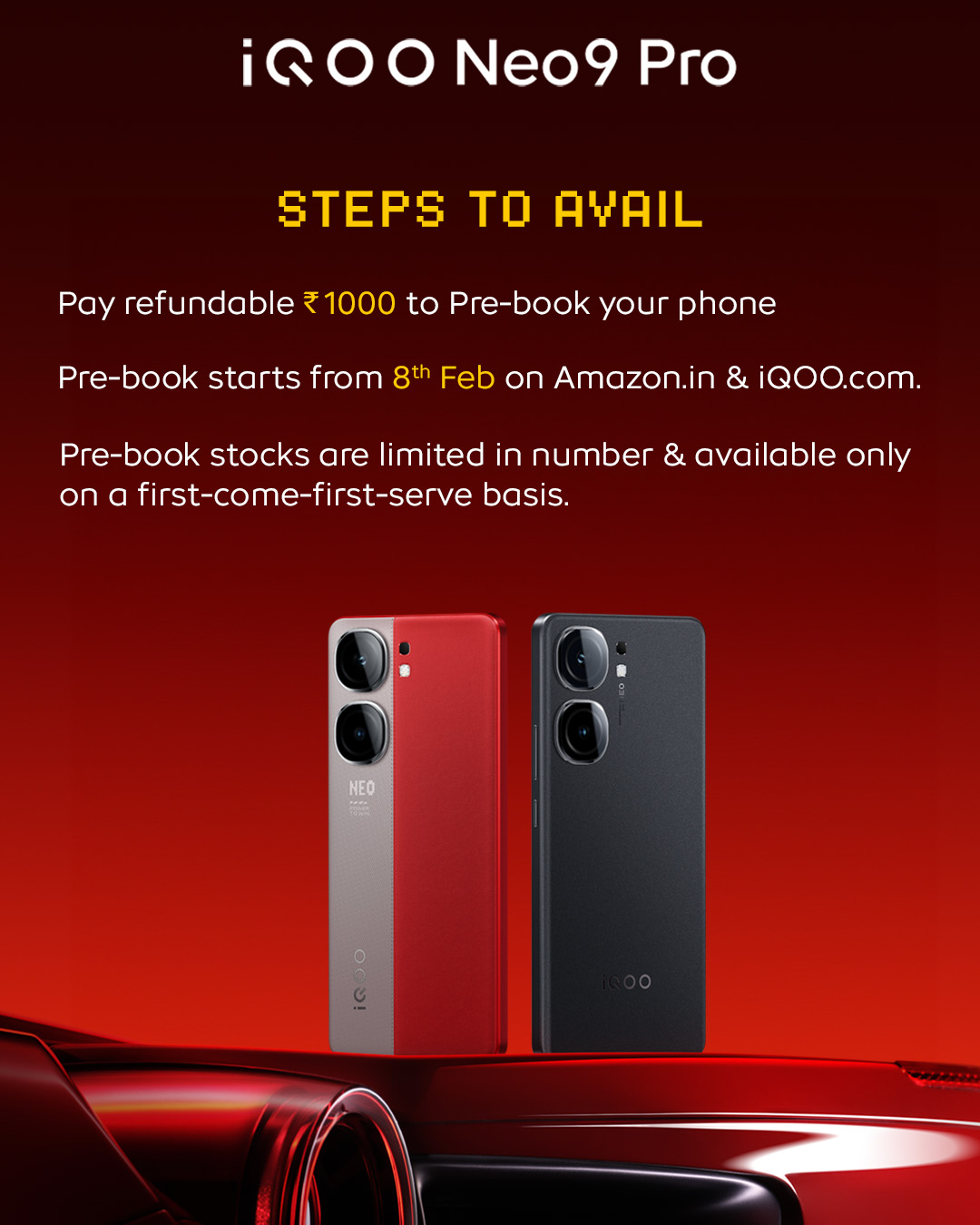 iQOO Neo 9 Pro Pre-Bookings Begin on February 8