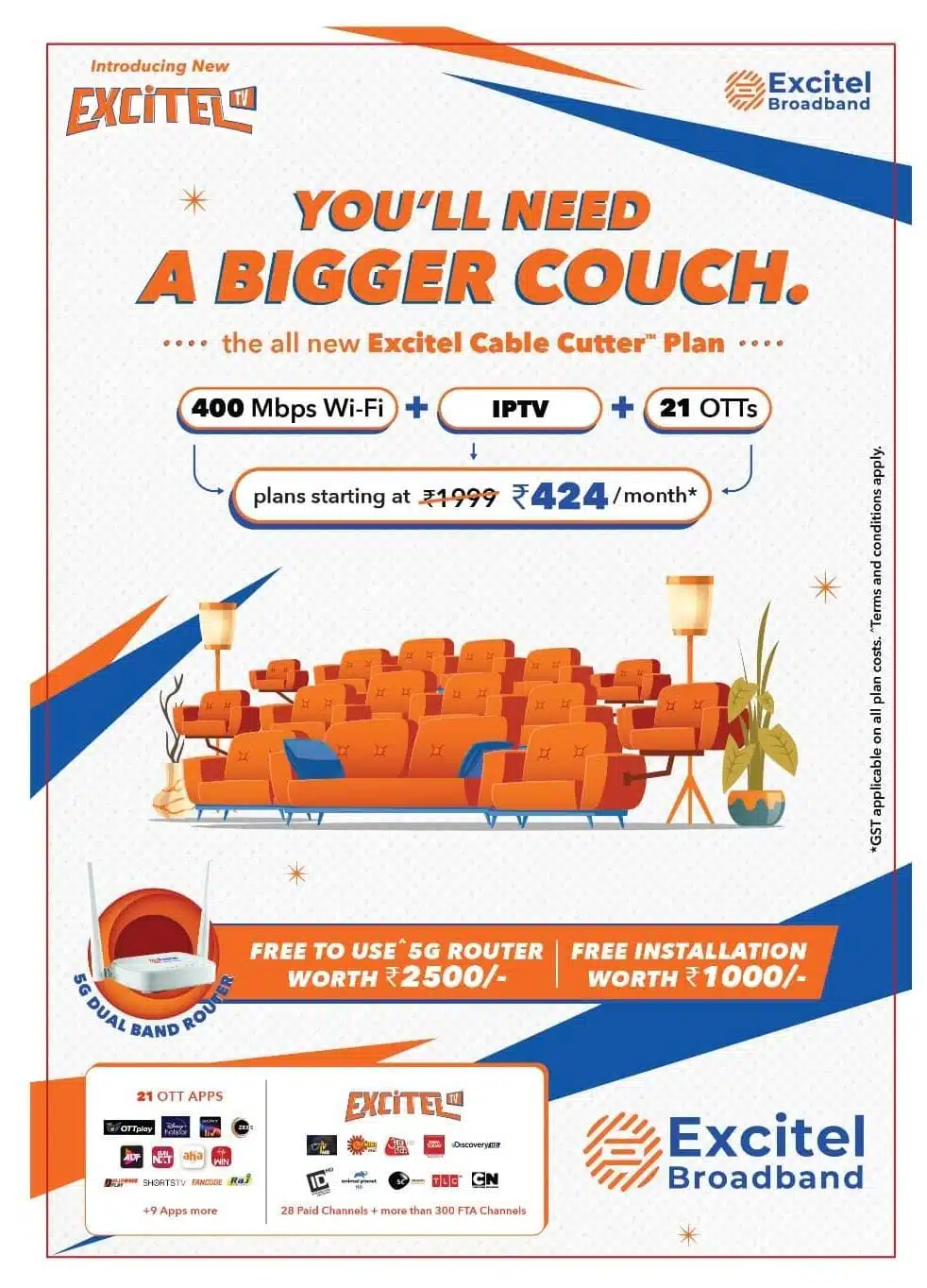 Excitel Introduces IPTV Services in Hyderabad with Comprehensive Content Packages