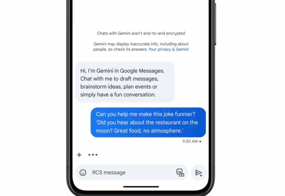 Gemini AI Now Available in Google Messages