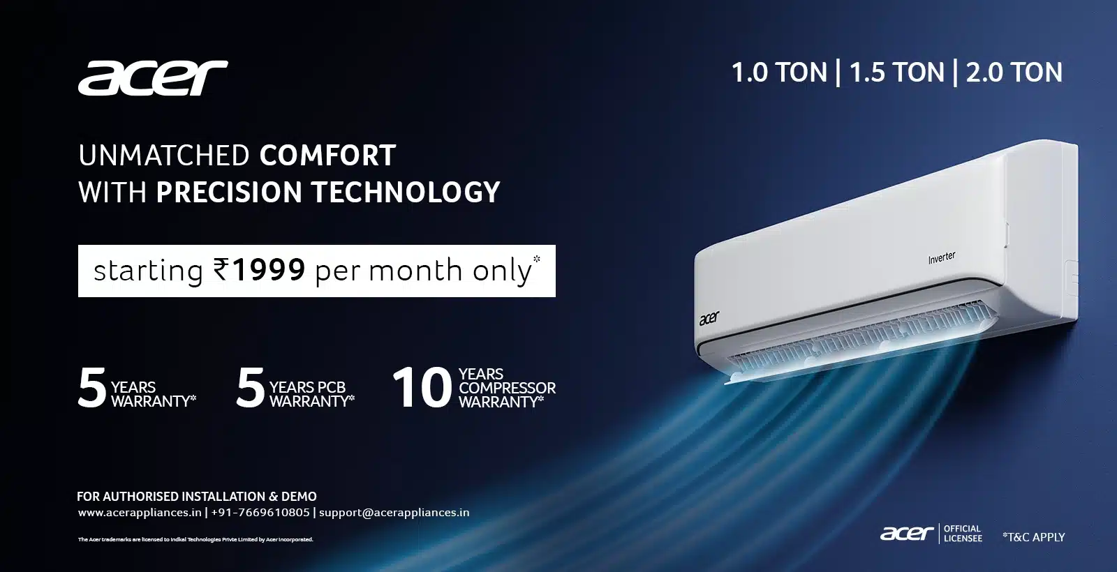 Indkal Technologies Launches 2024 Acer AC Range in India