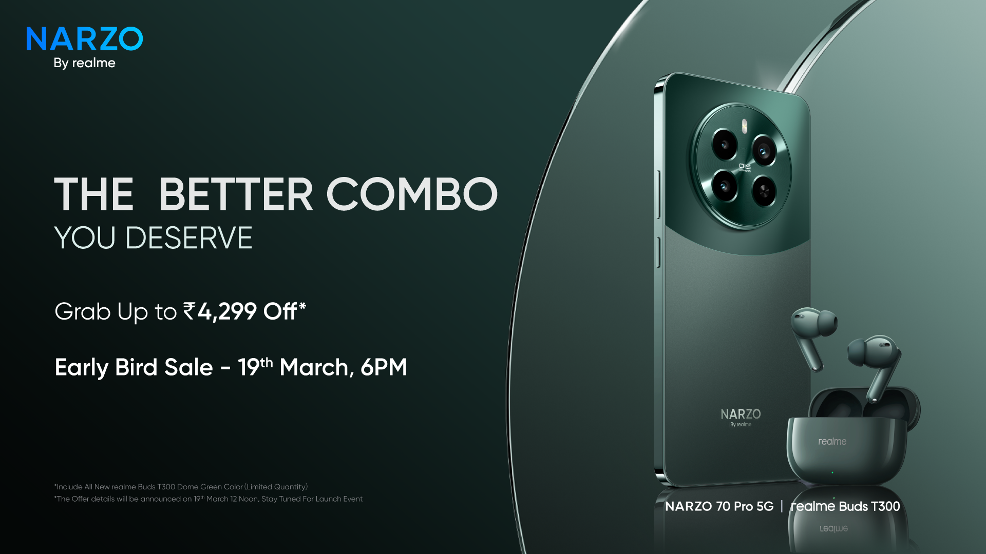 NARZO 70 Pro 5G Early Bird Sale Announced for 19th March