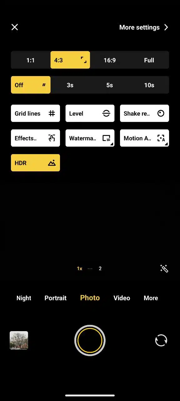 iQOO Z9 camera UI 2