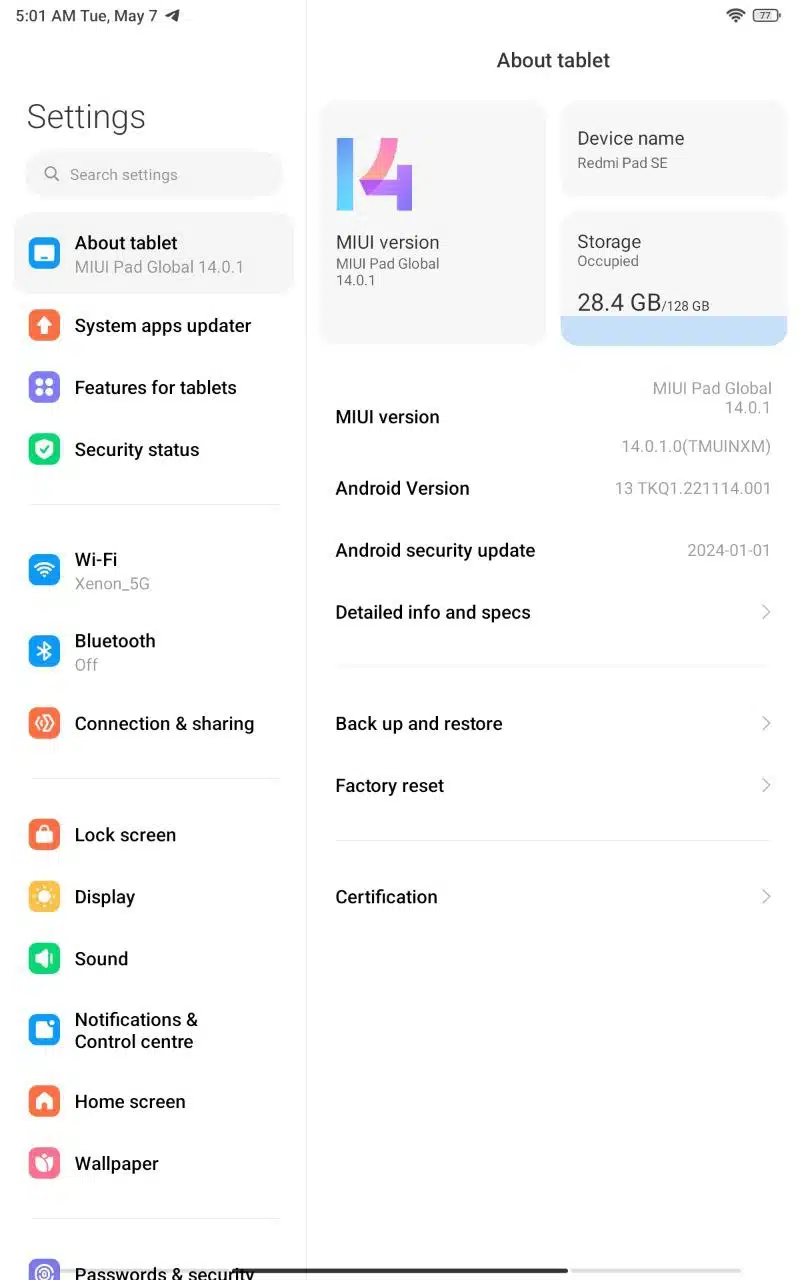 Redmi Pad SE Review - Big Value for Budget Users 6 Redmi Pad SE software 2