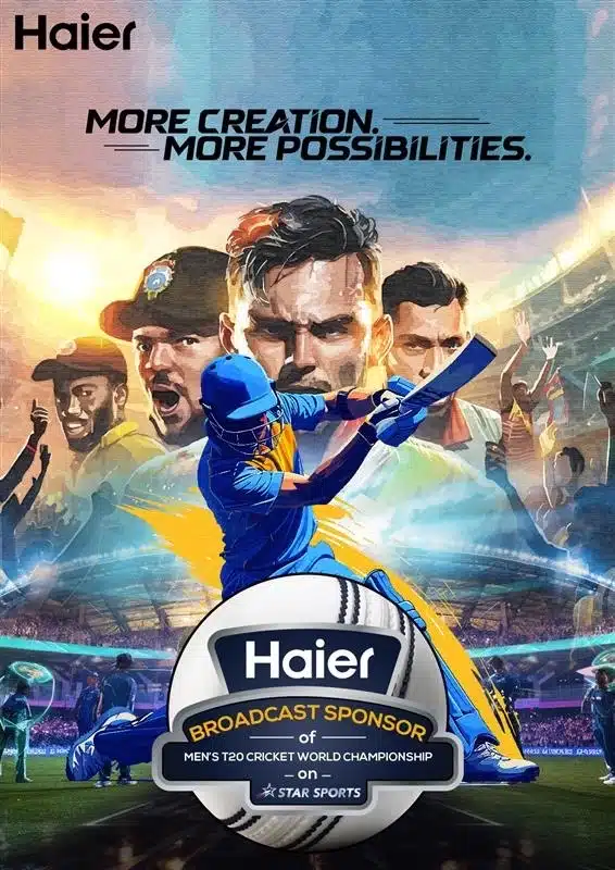 Haier India Joins Forces with Star Sports HD as Broadcast Sponsor for ICC Men’s T20 World Cup 2024 New Delhi, June 7, 2024: Haier Appliances India, the No. 1 global major appliances brand for 15 consecutive years, announces its association with Star Sports HD as the Broadcast Sponsor for the prestigious ICC Men’s T20 World Cup 2024, one of the biggest global sporting events. This collaboration allows Haier India to gain significant visibility during matches broadcasted on Star Sports HD as the global cricket action unfolds with the matches between the US and West Indies teams from June 1 to June 29. Haier India recognizes the significant impact of sports, particularly the unifying zeal of cricket in India, which brings together people from diverse backgrounds. Understanding this opportunity, the brand aims to deepen its connection with millions of cricket enthusiasts and fans by strategically integrating its brand into the digital landscape. Driven by the youth and leveraging new-age marketing strategies, the brand focuses on high-impact sports marketing to strengthen customer connections, build brand awareness, enhance brand loyalty, and drive business growth in the Indian market. Commenting on the exciting collaboration, Mr. NS Satish, President, Haier Appliances India, said, "Cricket is not just a sport; it’s an emotion deeply embedded in the hearts of every Indian. At Haier India, we are thrilled to announce our association as the ‘Broadcast Sponsor’ for the ICC Men’s T20 World Cup 2024 on Star Sports HD. Taking our sport-o-tainment strategy to new heights, we aim to build strong connections with cricket enthusiasts and millions of consumers worldwide. We view the ICC Men’s T20 World Cup 2024 as an unparalleled opportunity to engage meaningfully with audiences. As one of the biggest sporting events globally, it offers a platform to solidify our position as a challenger brand that pioneers innovative initiatives. He further added, “Through such strategic associations, our ultimate goal is to forge stronger connections with our customers, understand their needs better, and create products that make their lives smarter, more convenient, and comfortable. We are confident that this association will strengthen our existing consumer connections and unlock new opportunities in line with our vision of ‘more creation, more possibilities’. With a massive fan base not just in India but around the world, we are confident this collaboration will help Haier captivate a larger audience and expand our brand presence.” Aligned with its sport-o-tainment marketing strategy, Haier continues to strengthen consumer connections by investing in premier sporting events worldwide. Recently, the brand announced its partnership with the prestigious Roland-Garros tennis tournament as the Official Partner for the current season. Additionally, the brand welcomed Ana Ivanovic as its global sports brand ambassador. This association highlights Haier’s dedication to the youthful, sports-loving consumer segment and reinforces its commitment to excellence. The collaboration aligns with Haier's mission to deliver top-notch performance through industry-leading innovations, creating more opportunities for engagement and growth.
