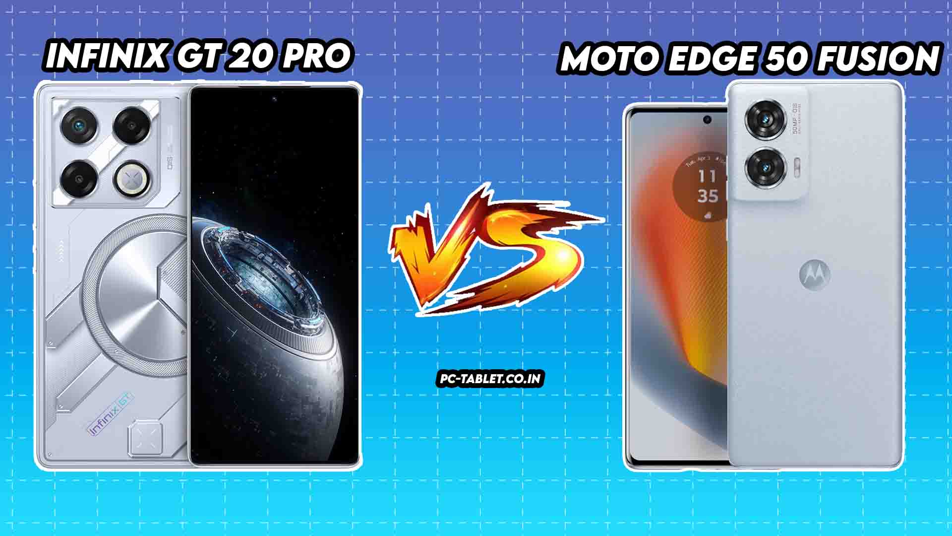 Infinix GT 20 Pro vs. Moto Edge 50 Fusion