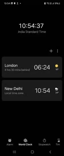 Samsung's One UI 7.0 Clock App Leaks