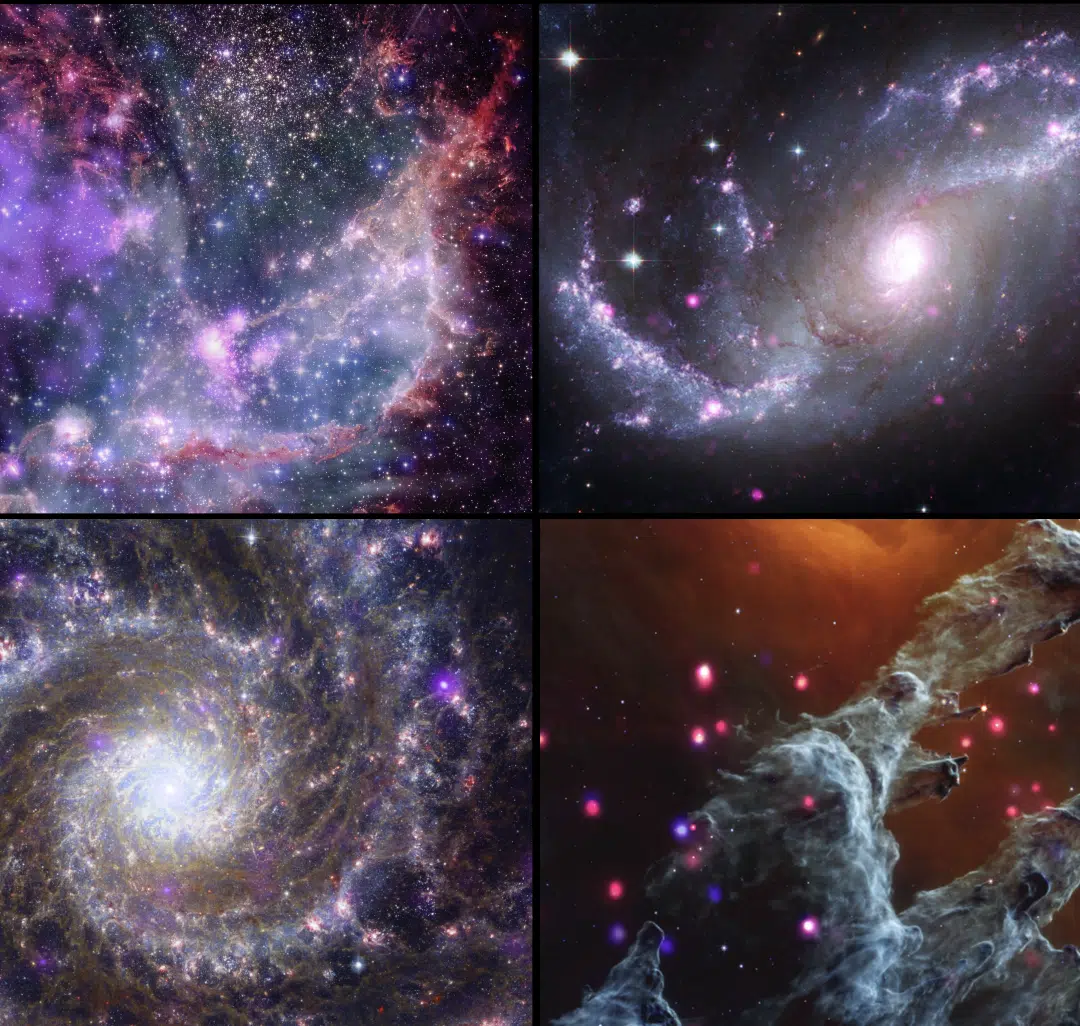 Stunning Images from NASA Chandra X-ray Observatory and James Webb Space Telescope