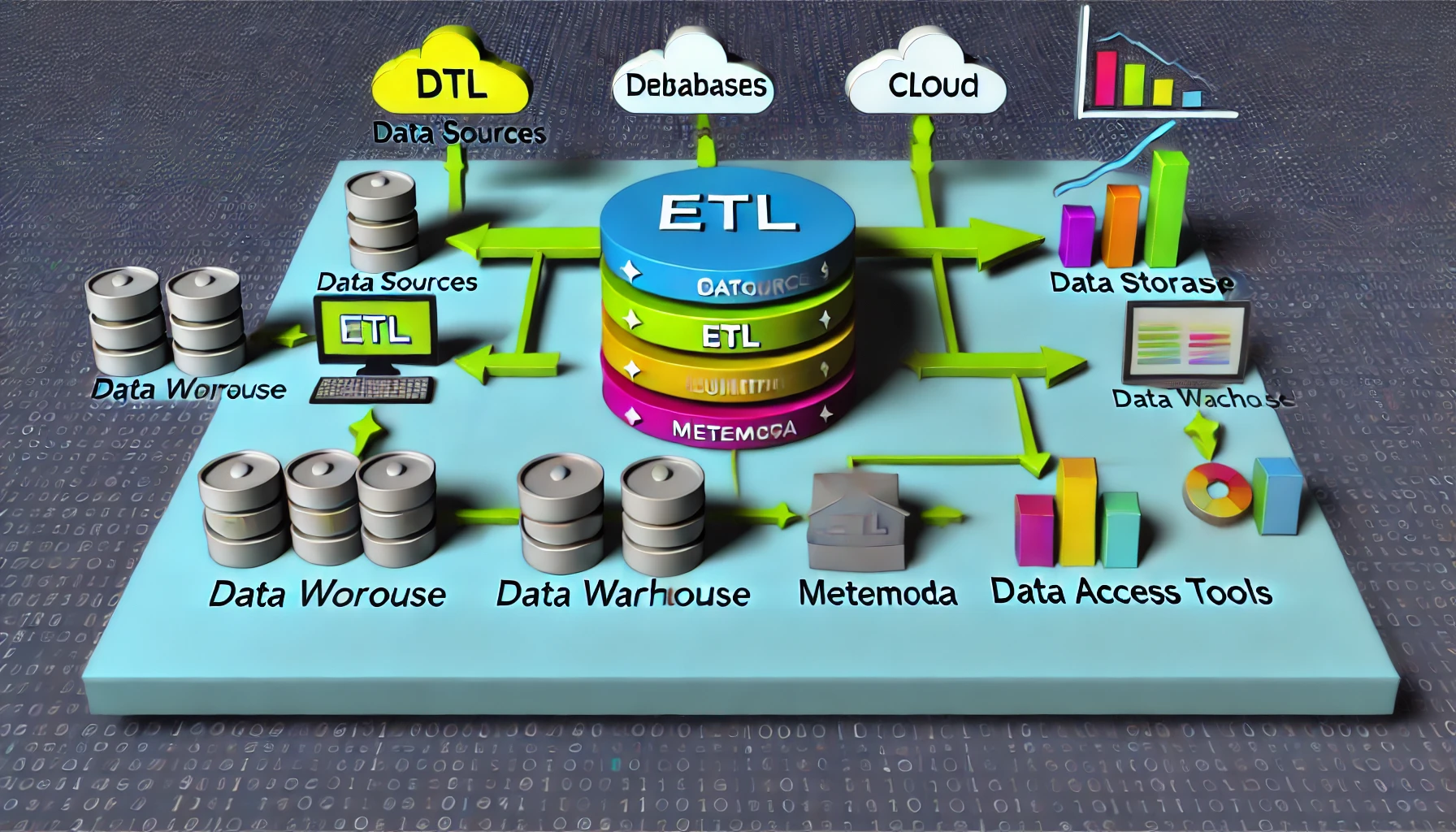 representing the key components of a Data Warehouse Architecture