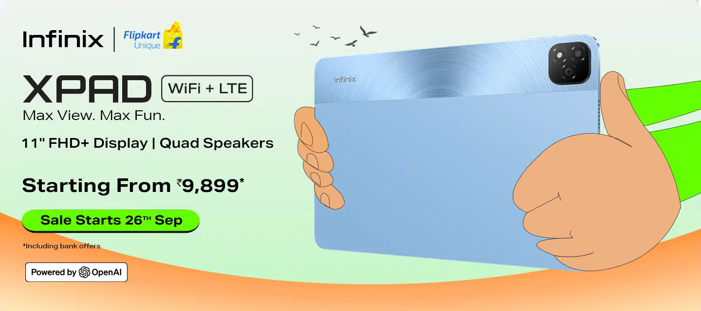 Infinix XPAD Power and Versatility in a Sleek Tablet, Now Available on Flipkart