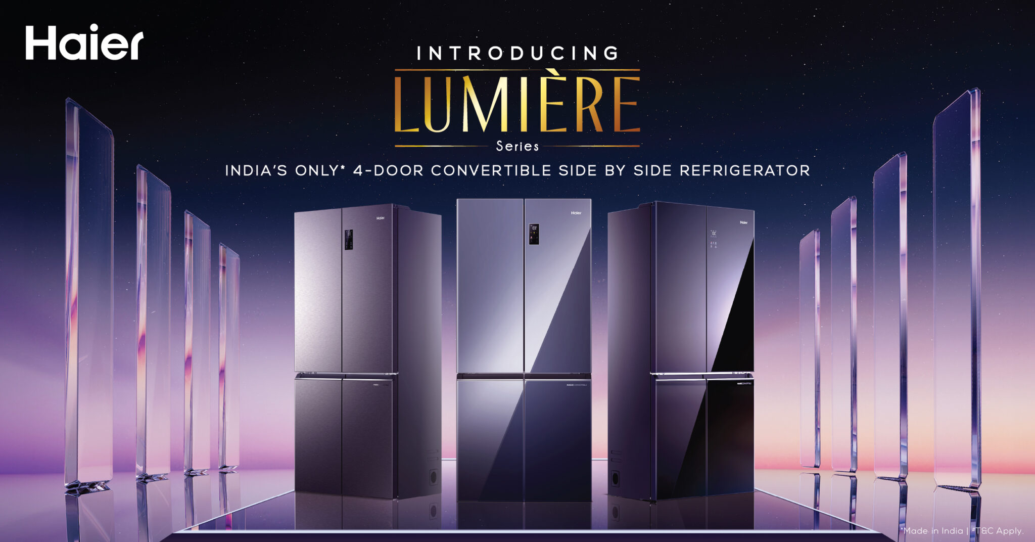 Haier Introduces Lumiere Series: India’s First 4-Door Convertible Side-by-Side Refrigerator