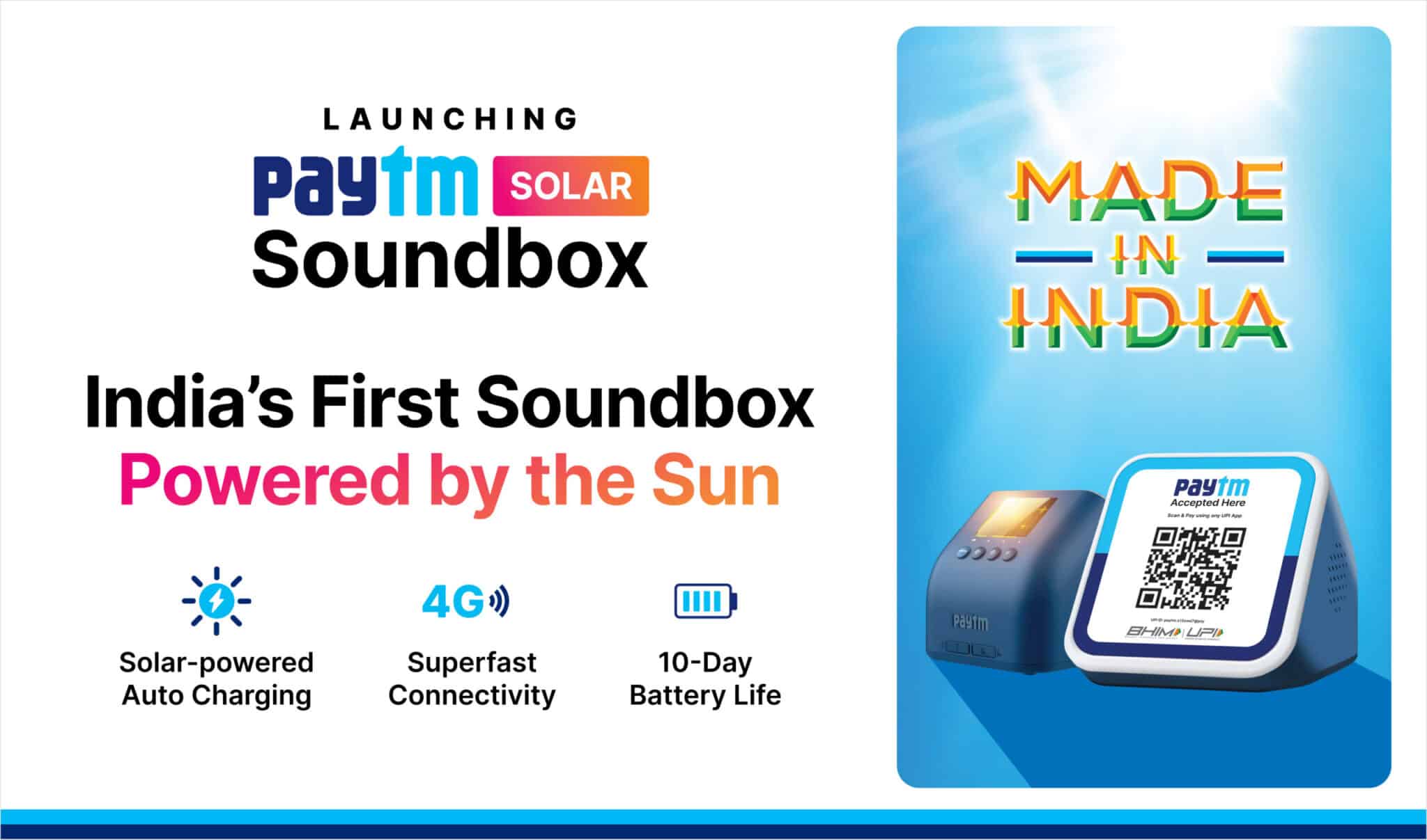 Paytm Introduces India’s First Solar Soundbox for Merchants, Ensuring Full-Day Power with Sustainable Energy