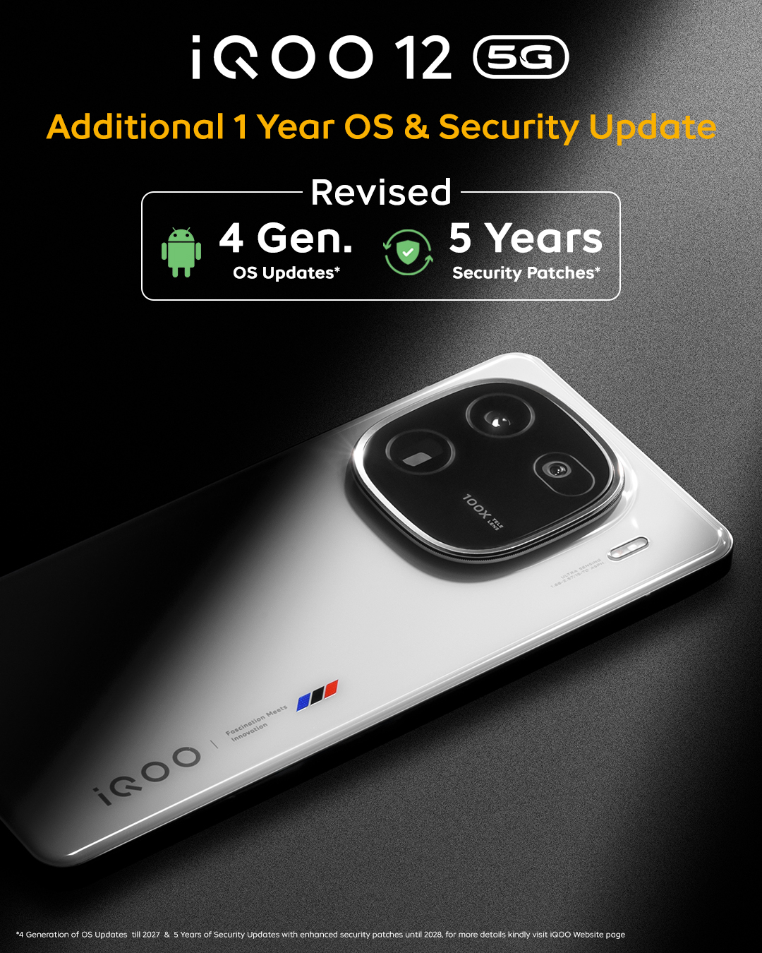 iQOO 12 Gets Extended Software Support with 4 Years of OS Updates and 5 Years of Security Patches 1 iQOO 12 Gets Extended Software Support with 4 Years of OS Updates and 5 Years of Security Patches