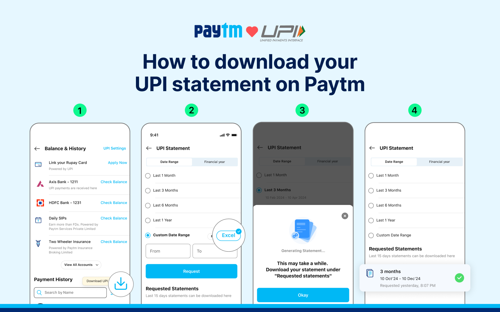 Paytm Expands UPI Statement Downloads with Excel Format for Better Expense Management and Tax Filing