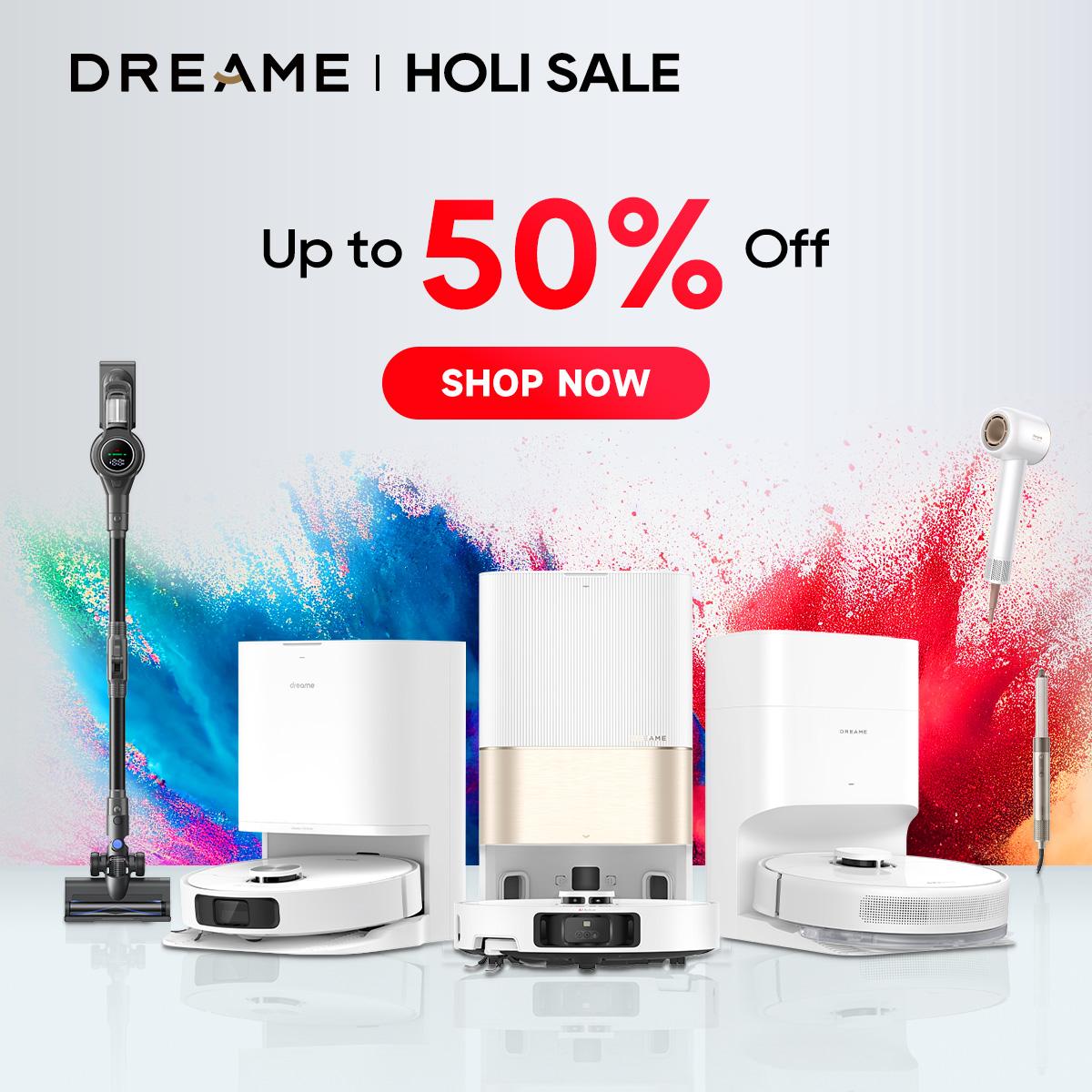 Dreame Technology Launches Holi Sale on Amazon with Discounts up to 50% on Smart Cleaning and Personal Grooming Devices 1 Dreame Technology Launches Holi Sale on Amazon with Discounts up to 50% on Smart Cleaning and Personal Grooming Devices
