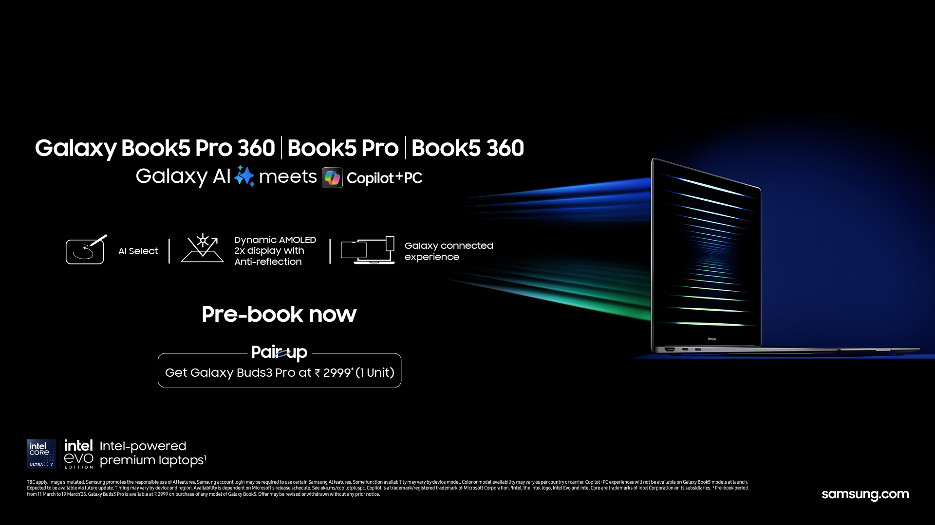 Samsung Introduces AI-Driven Galaxy Book5 Series Laptops in India with High Performance and Extended Battery Life