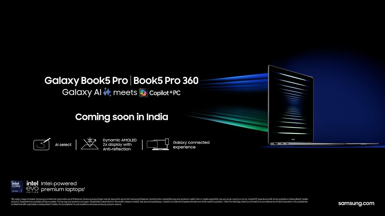Samsung Opens Pre-Reserve for Galaxy Book5 Series in India New AI PC Lineup Focused on Productivity and Creativity