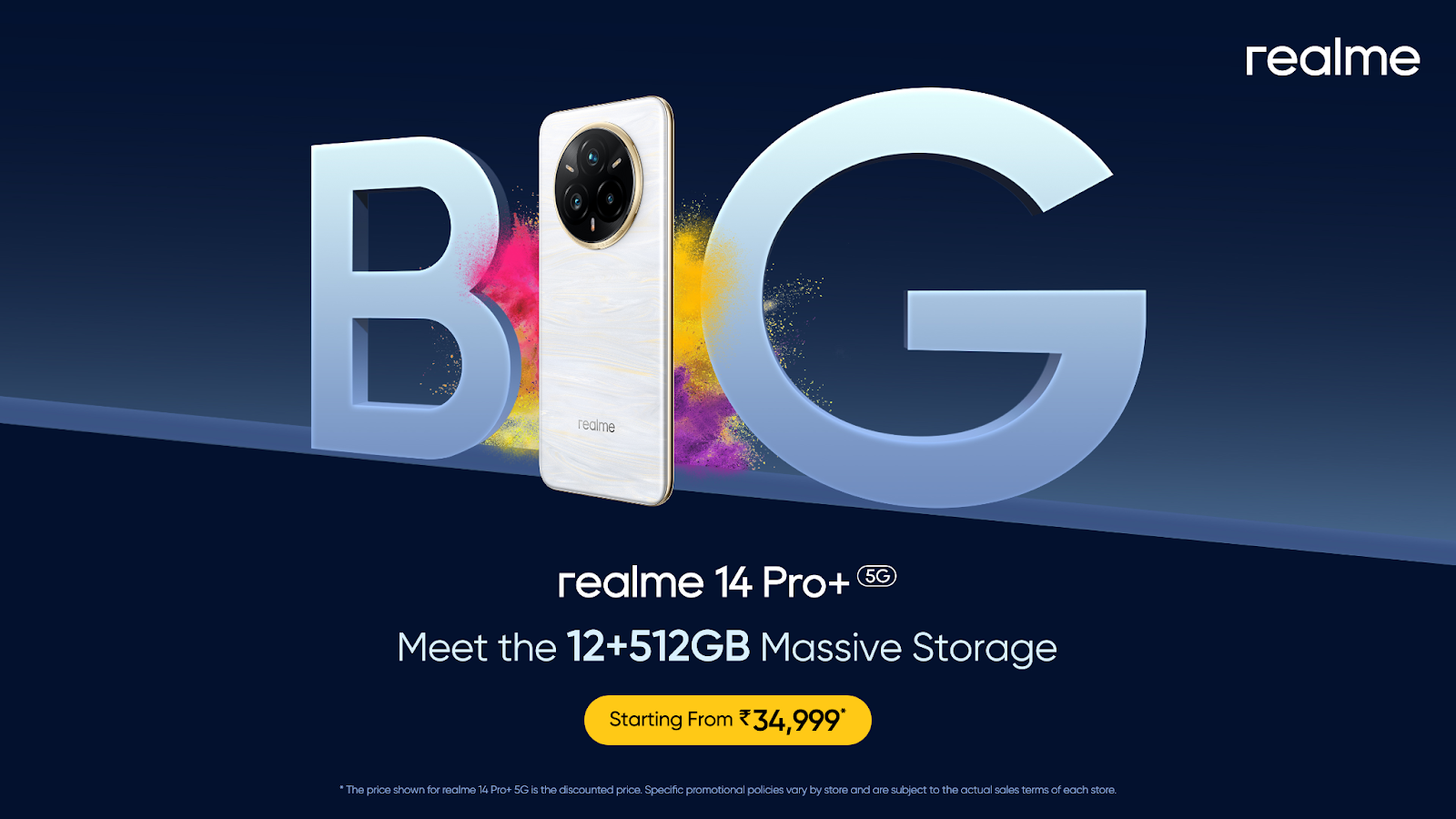 realme launches 12GB+512GB variant of realme 14 Pro+ 5G priced at INR 34,999