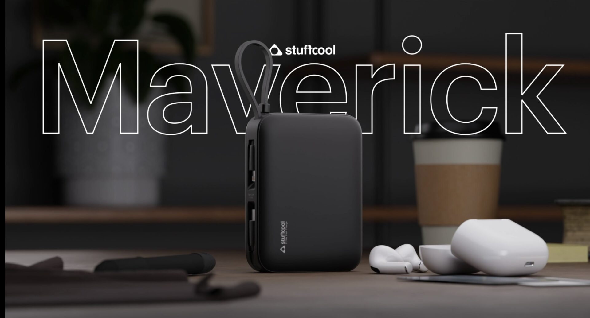 Stop tangled cables & dead phones! The Stuffcool Maverick Mini 20000mAh power bank with built-in cables offers fast charging & ultimate portability. Made in India & BIS approved.