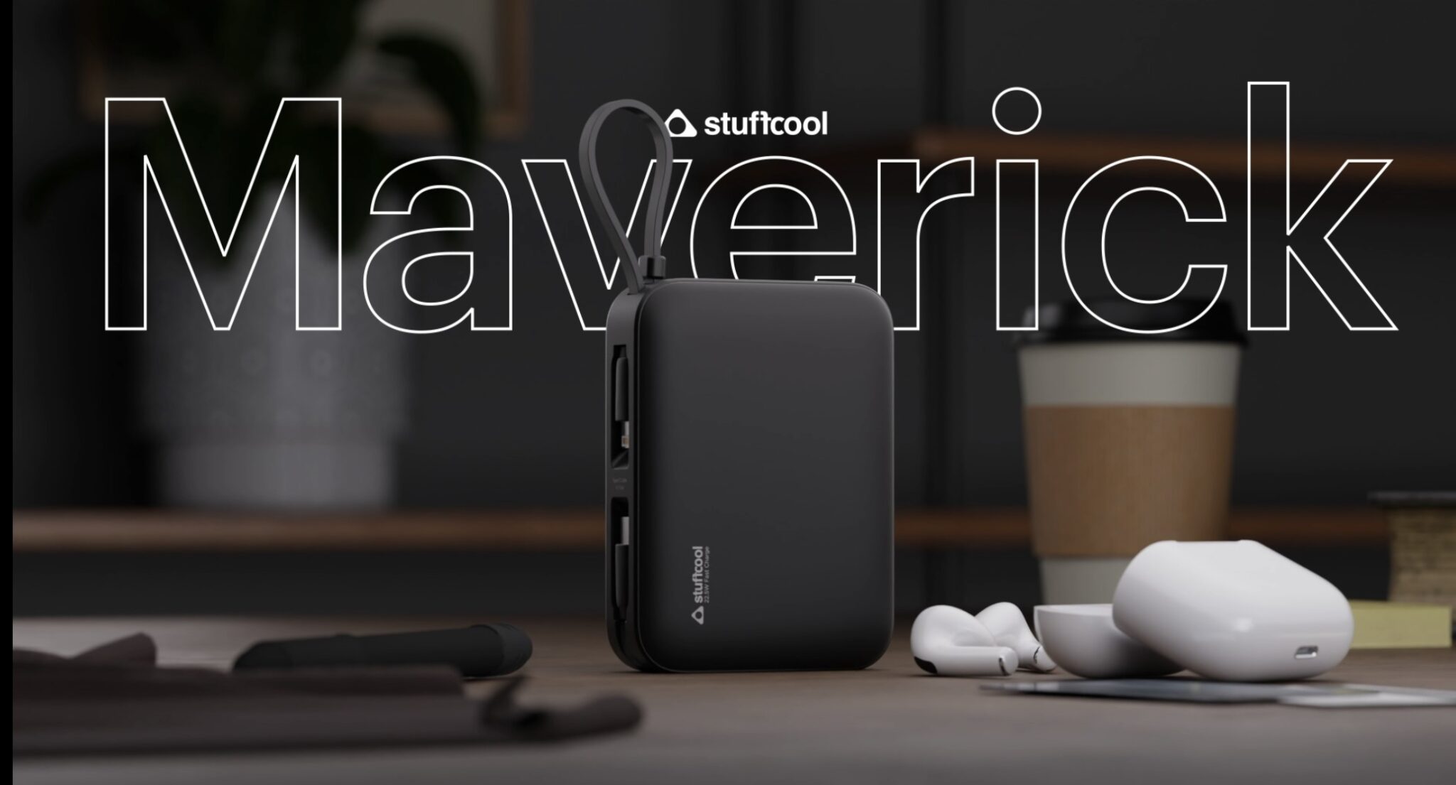 Stop tangled cables & dead phones! The Stuffcool Maverick Mini 20000mAh power bank with built-in cables offers fast charging & ultimate portability. Made in India & BIS approved.