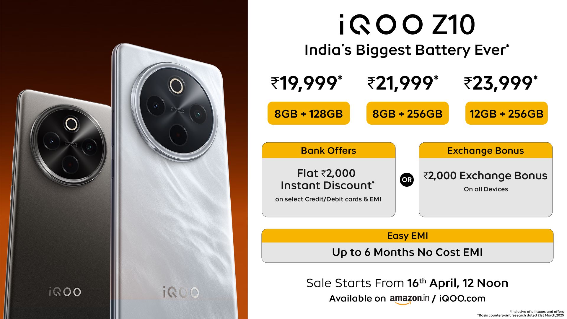 iQOO Z10 price