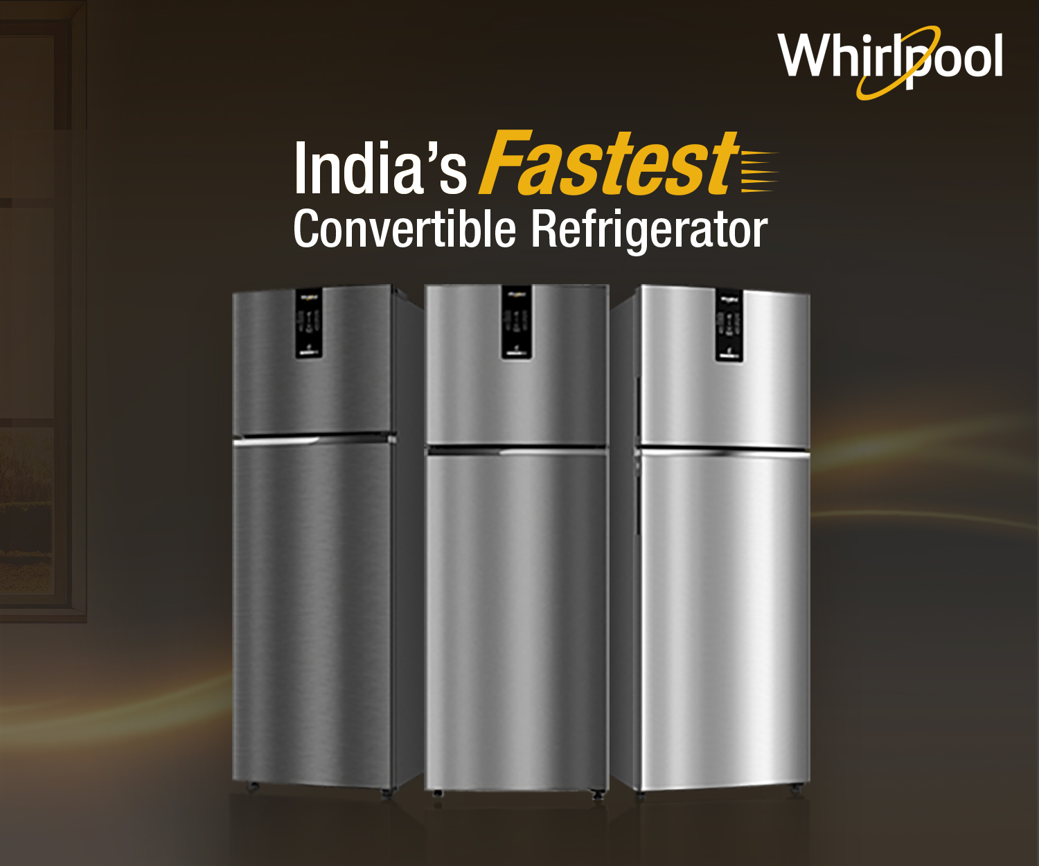 Tired of a full fridge? Whirlpool's new IntelliFresh Pro converts freezer to fridge in just over 10 mins! Get versatile storage & keep food fresher longer.