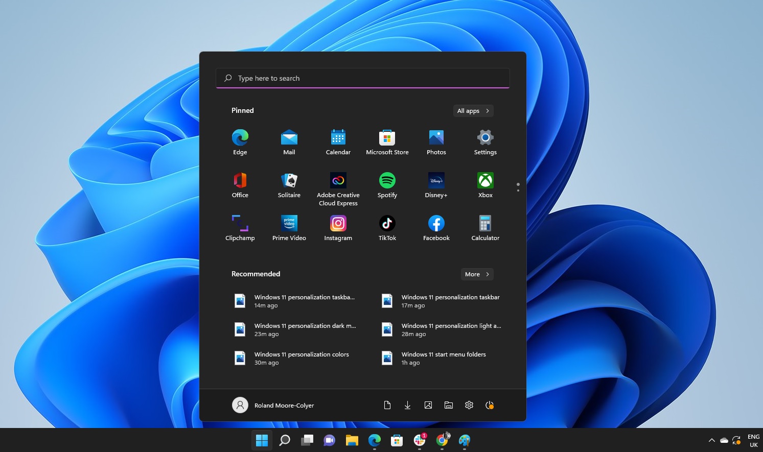 Windows 11 Start Menu
