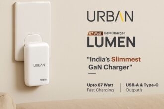URBAN Launches Lumen, India's Slimmest 67W GaN Charger
